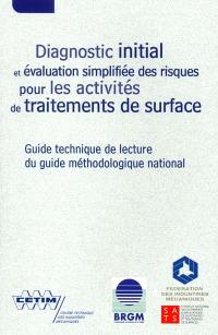 Diagnostic initial et évaluation simplifiée des risques pour les activités de traitements de surface : guide technique de lecture du guide méthodologique national