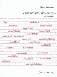 Des artistes, des écrits : une anthologie