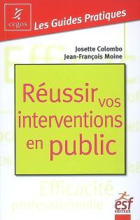 Réussir vos interventions en public