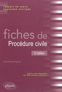 Fiches de procédure civile : rappels de cours, exercices corrigés