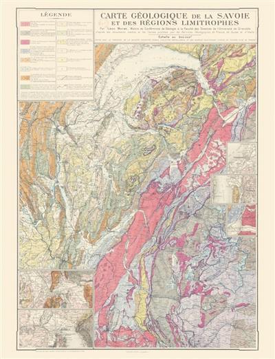 Carte géologique de la Savoie. Geological map of Savoie