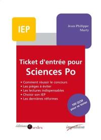 Ticket d'entrée pour Sciences-Po