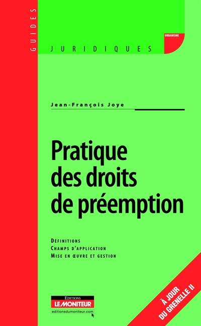 Pratique des droits de préemption