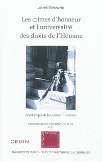 Les crimes d'honneur et l'universalité des droits de l'homme