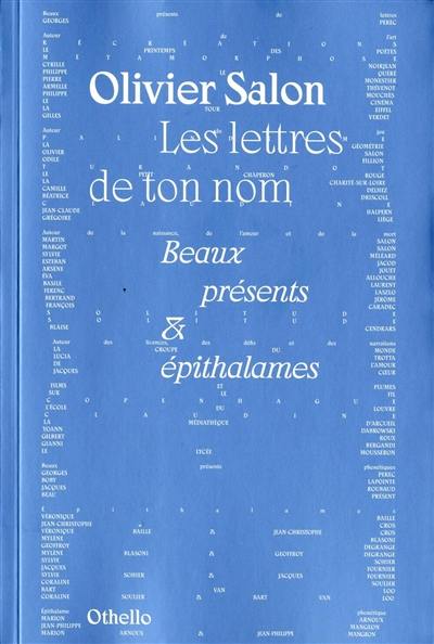 Les lettres de ton nom : beaux présents & épithalames