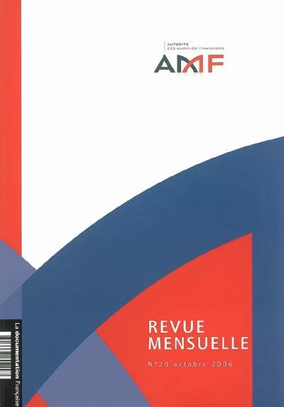 Revue mensuelle de l'Autorité des marchés financiers, n° 29