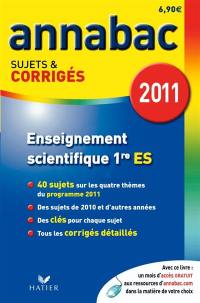 Enseignement scientifique 1re ES