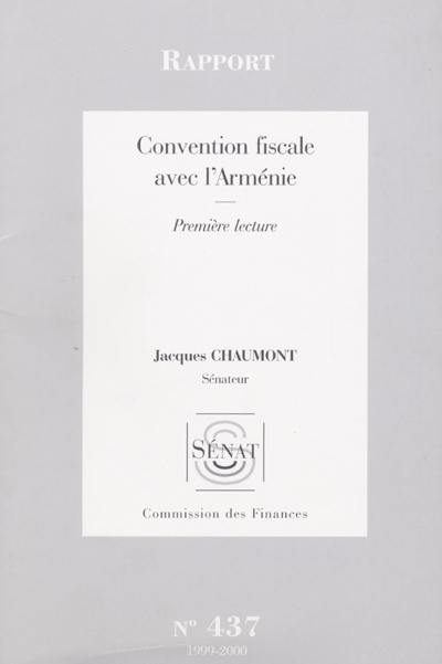 Convention fiscale avec l'Arménie : rapport, première lecture