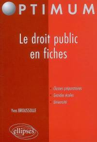 Le droit public en fiches : classes préparatoires, grandes écoles, université