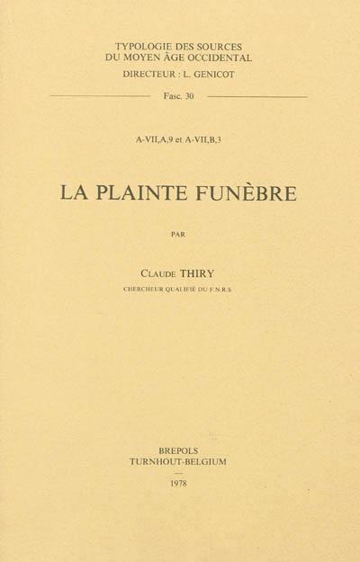 La plainte funèbre