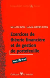 Exercices de théorie financière et de gestion de portefeuille