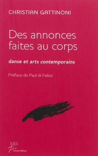 Des annonces faites au corps : danse et arts contemporains