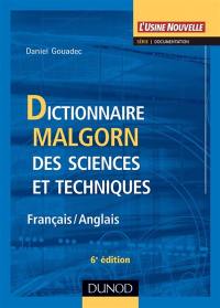 Dictionnaire Malgorn des sciences et techniques : français-anglais