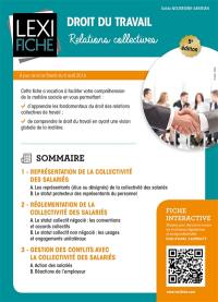 Droit du travail : relations collectives