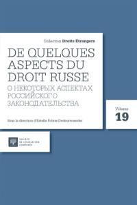 De quelques aspects du droit russe