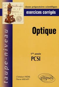 Optique 1re année PCSI : exercices corrigés