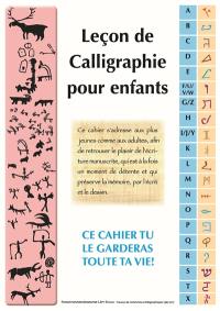 Leçon de calligraphie pour enfants