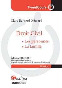 Droit civil : les personnes, la famille : licence 1