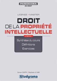 Droit de la propriété intellectuelle : synthèse du cours, définitions, exercices : licence, master