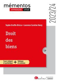 Droit des biens : cours intégral et synthétique + tableaux et schémas : 2023-2024