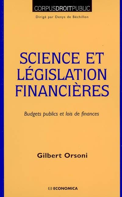 Science et législation financières : budgets publics et lois de finances