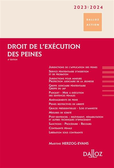 Droit de l'exécution des peines 2023-2024