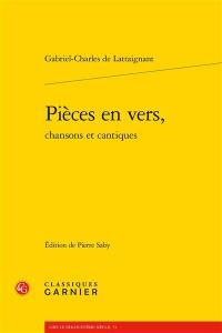 Pièces en vers, chansons et cantiques