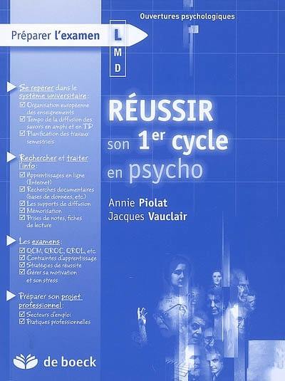 Réussir son 1er cycle en psycho