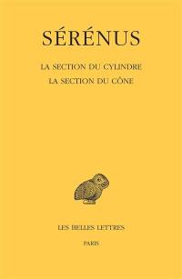 La section du cylindre. La section du cône