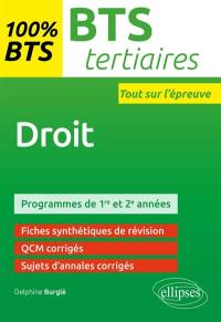 Droit : BTS tertiaires : programmes de 1re et 2e années