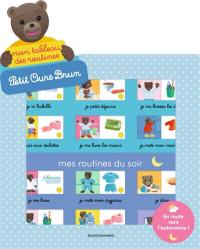 Mon tableau des routines Petit Ours Brun : en route vers l'autonomie !