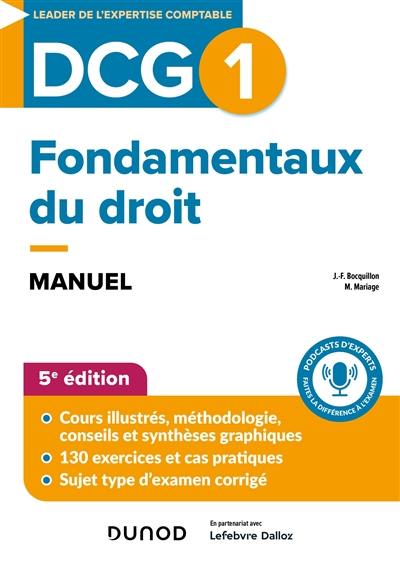 DCG 1, fondamentaux du droit : manuel