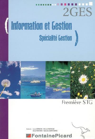 Information et gestion, spécialité gestion, première STG