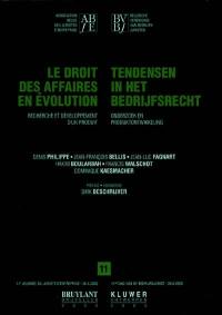 Le droit des affaires en évolution. Vol. 11. Recherche et développement d'un produit. Tendensen in het bedrijfsrecht. Vol. 11. Recherche et développement d'un produit