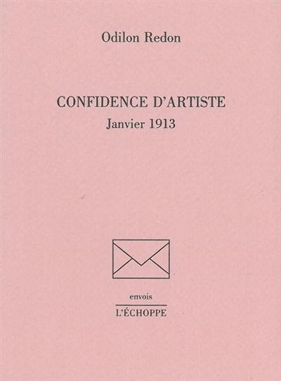 Confidence d'artiste : janvier 1913