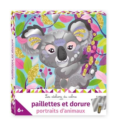 Paillettes et dorure : portraits d'animaux