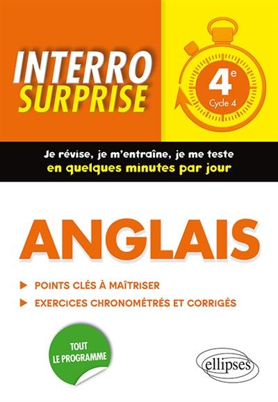 Anglais 4e, cycle 4 : points clés à maîtriser, exercices chronométrés et corrigés : tout le programme