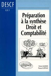 Préparation à la synthèse droit et comptabilité DECF UV1