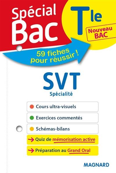 SVT terminale spécialité : nouveau bac : 59 fiches pour réussir !