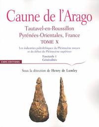 Caune de l'Arago : Tautavel-en-Roussillon, Pyrénées-Orientales, France. Vol. 10. Les industries paléolithiques du pléistocène moyen et du début du pléistocène supérieur. Vol. 1. Généralités