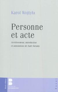 Personne et acte