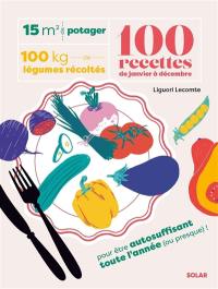 15 m2 de potager, 100 kilos de légumes récoltés, 100 recettes de janvier à décembre : pour être autosuffisant toute l'année (ou presque) !