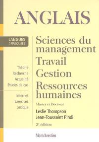 Anglais : sciences du management, travail, gestion, ressources humaines : master et doctorat