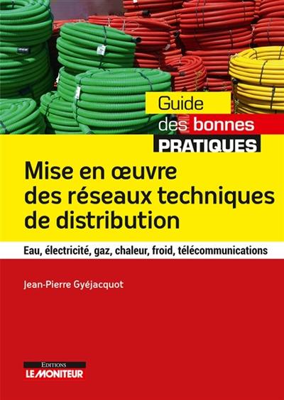 Mise en oeuvre des réseaux techniques de distribution : eau, électricité, gaz, chaleur, froid, télécommunications