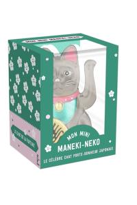 Mon mini maneki-neko argenté : le célèbre chat porte-bonheur japonais : coffret