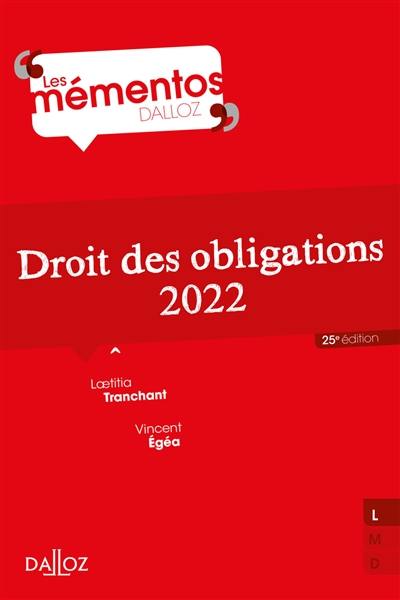 Droit des obligations : 2022