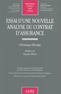 Essai d'une nouvelle analyse du contrat d'assurance