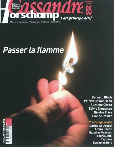 Cassandre, n° 85. Passer la flamme