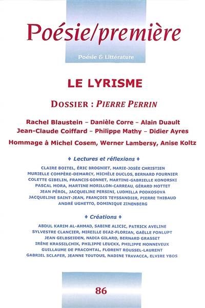 Poésie première, n° 86. Le lyrisme