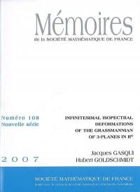 Mémoires de la Société mathématique de France, n° 108. Infinitesimal isospectral deformations of the grassmannian of 3-planes in R6